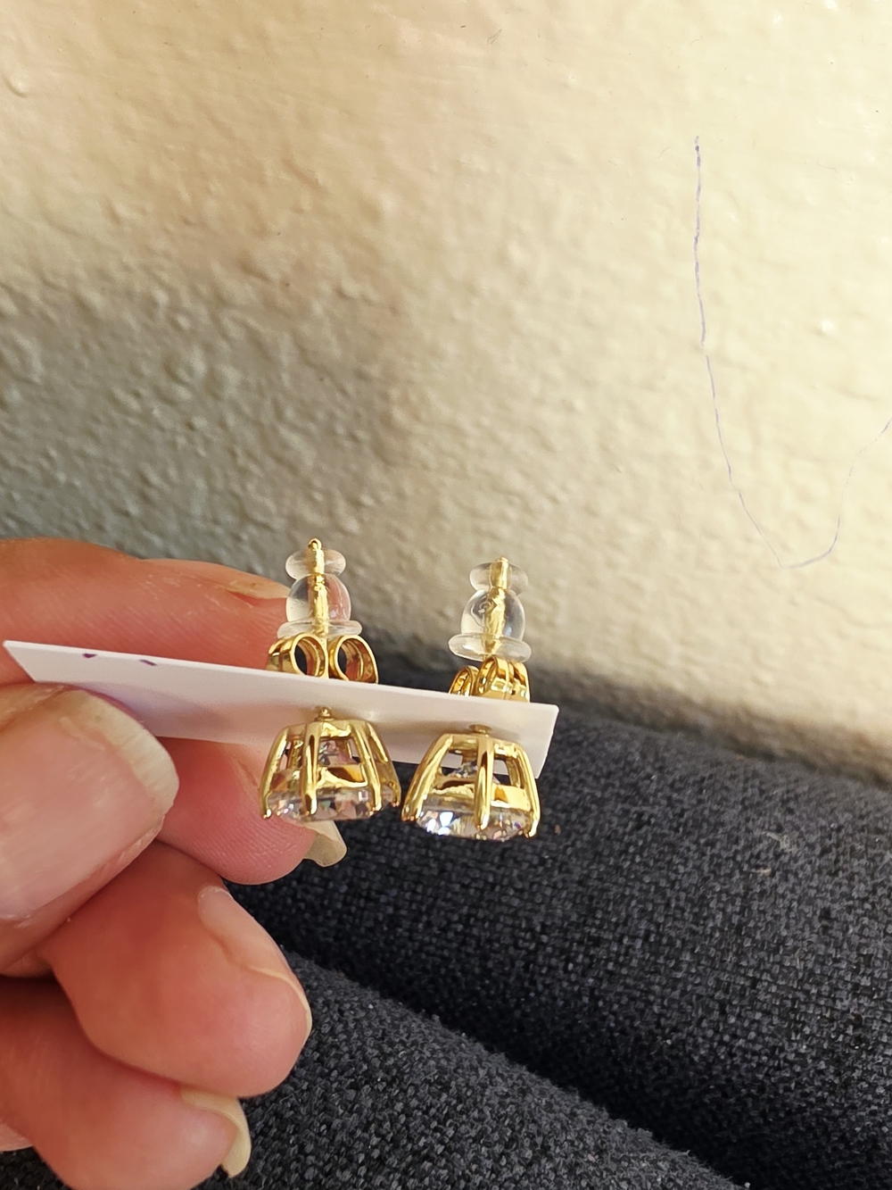 Aretes Para Dama Y Caballero Oro Laminado 14k - Picture 7 of 7